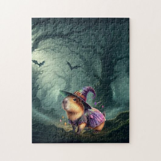 Puzzle Capybara d'Halloween mignonne et cuisinée (Vertical)