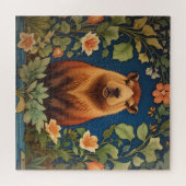 Puzzle Capybara élégant - Inspiré par William Morris (Horizontal)