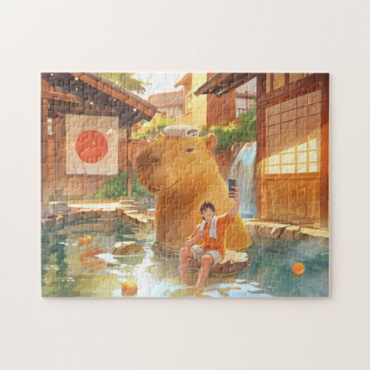 Puzzle Capybara géante - Illustration de source chaude (Horizontal)