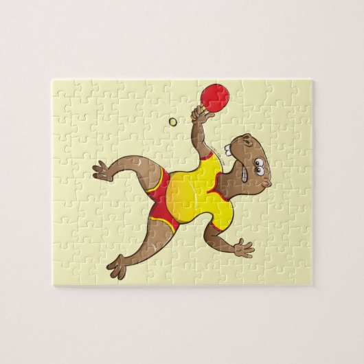 Puzzle Capybara jouant au ping-pong (Horizontal)