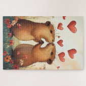 Puzzle Capybara Love - Un moment de pré romantique (Horizontal)