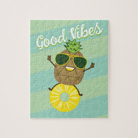 Puzzle | Caractère ananas Good Vibes (Vertical)