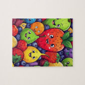 Puzzle Caractère de dessin de fruits Alimentation amusant (Horizontal)