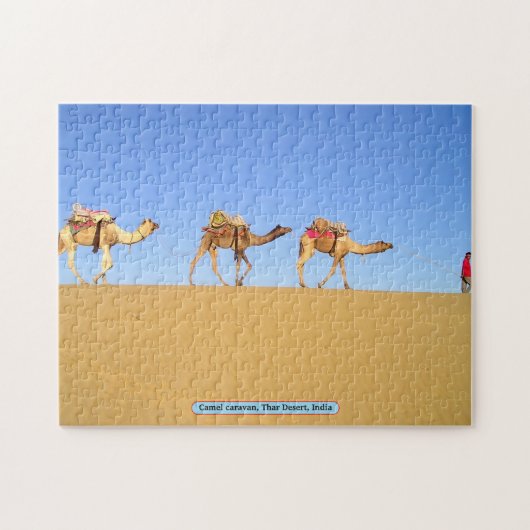 Puzzle Caravane en chameau, Désert de Thar, Inde (Horizontal)