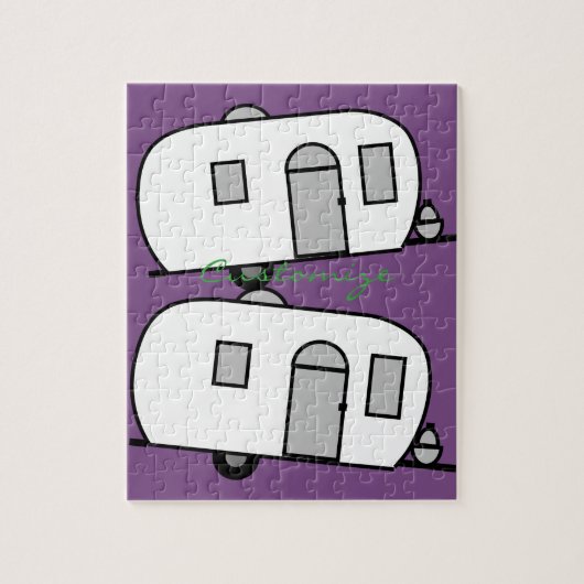 Puzzle caravane vintage classique arrondie (Vertical)