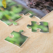 Puzzle Cardinal à Bird Feeder entouré de Red Berries (Côté)