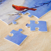 Puzzle Cardinal à l'occasion d'un jour de neige (Côté)