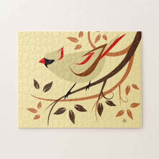 Puzzle Cardinal-chanteur du Nord (Horizontal)