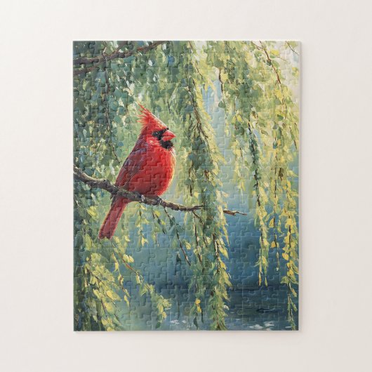 Puzzle Cardinal dans un arbre sauvage (Vertical)