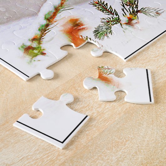 Puzzle Cardinal dans un pin (Côté)