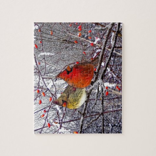 Puzzle cardinal de forêt (Vertical)