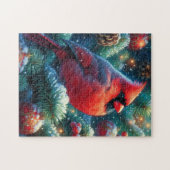 Puzzle Cardinal de Noël/hiver (Horizontal)