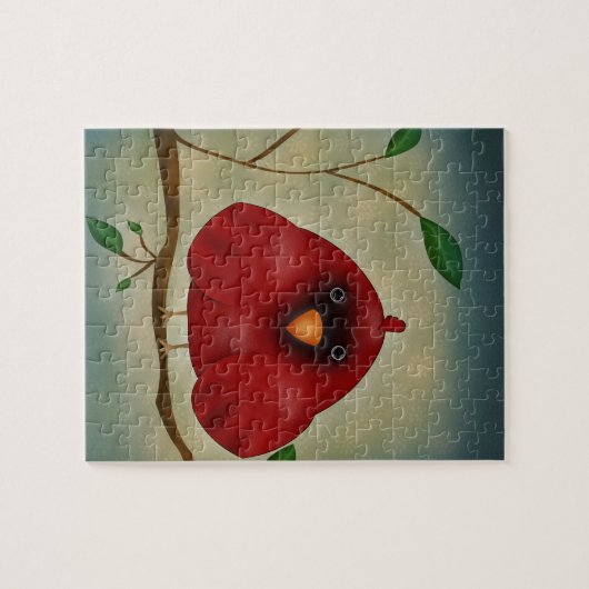 Puzzle Cardinal des oiseaux rouges (Horizontal)