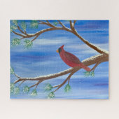 Puzzle Cardinal d'hiver (Horizontal)