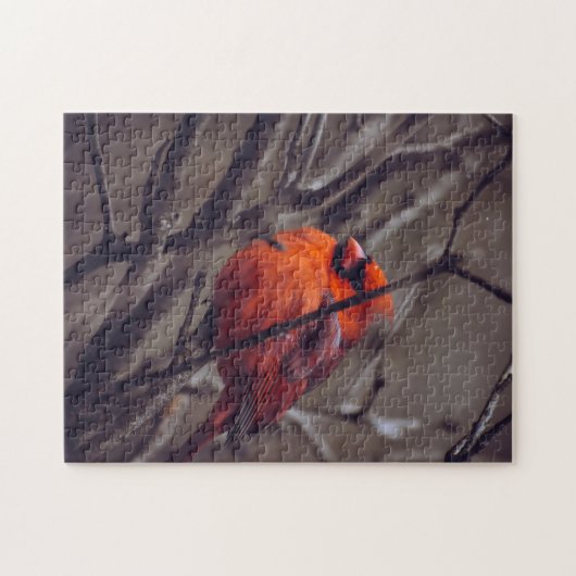 Puzzle Cardinal d'hiver (Horizontal)