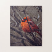 Puzzle Cardinal d'hiver (Vertical)