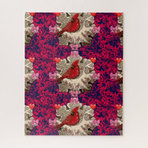 Puzzle Cardinal en Silver Snowflake