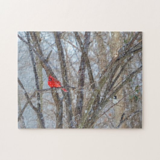 Puzzle Cardinal et Chickadee (Horizontal)