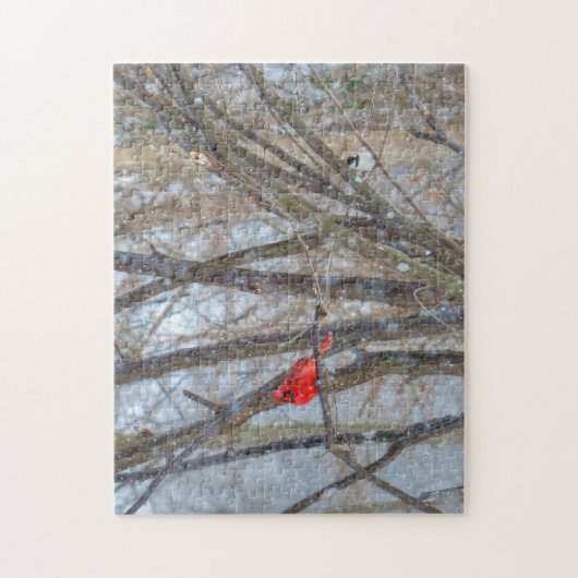 Puzzle Cardinal et Chickadee (Vertical)