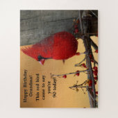 Puzzle Cardinal Oiseau Rouge Grandes Pièces Cadeau Grand- (Vertical)