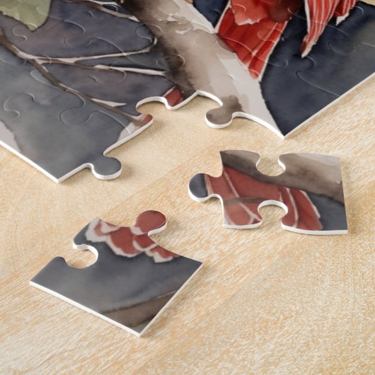 Puzzle Cardinal rouge (Côté)