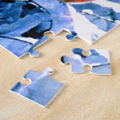 Puzzle Cardinal rouge dans la neige d'hiver (Côté)