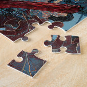 Puzzle Cardinal rouge perché sur la branche (Côté)