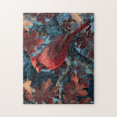 Puzzle Cardinal rouge perché sur la branche (Vertical)