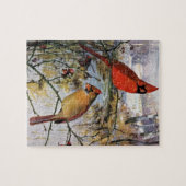 Puzzle Cardinaux en hiver (Horizontal)