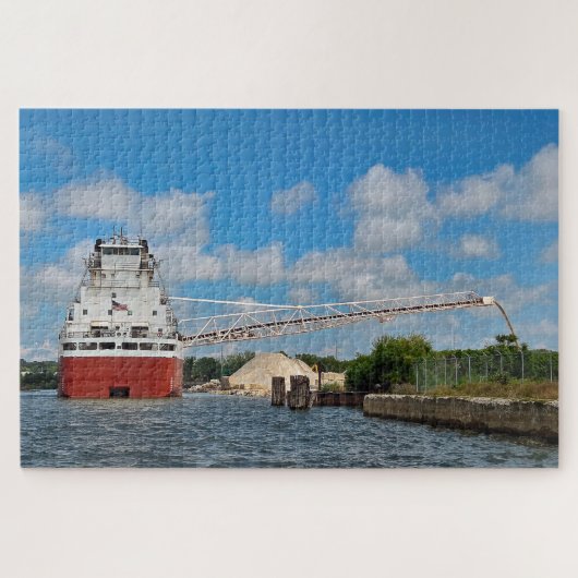 Puzzle Cargo des Grands Lacs déchargeant de la pierre (Horizontal)