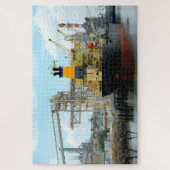 Puzzle Cargo freighter ship background (Vertical)