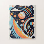 Puzzle Caricature Abstraite planète spatiale. Cosmos mode<br><div class="desc">L'espace cartoon Abstrait et l'astronomie puzzle.</div>