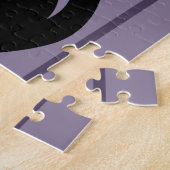 Puzzle Caricature de chat noir disant miow (Côté)