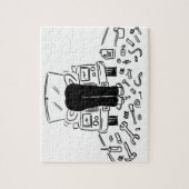 Puzzle Caricature de service automobile (Vertical)