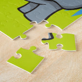 Puzzle Caricature d'éléphant gris (Côté)