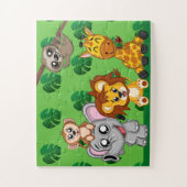 Puzzle Caricature des animaux de la jungle fine Rainfores (Vertical)