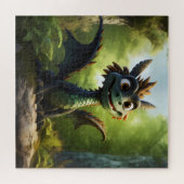 Puzzle Caricature Dragon Vert (Horizontal)