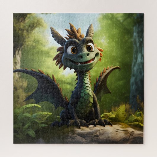 Puzzle Caricature Dragon Vert (Vertical)