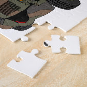 Puzzle Caricature du porte-troupes militaire (Côté)