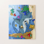 Puzzle Caricature effrayante requin (Vertical)
