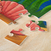 Puzzle Caricature souriante Requin nager sous l'eau (Côté)