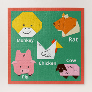 Puzzle Caricatures d'animaux adorables Couleurs amusantes