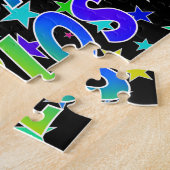 Puzzle "CARLOS" Prénom, amusant "HEUREUX ANNIVERSAIRE" (Côté)