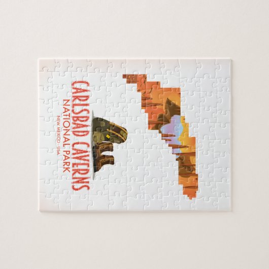 Puzzle Carlsbad cavernes parc national nouveau carte du m (Horizontal)