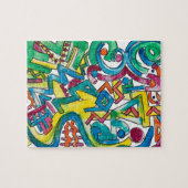 Puzzle Carnaval - Art géométrique moderne peint à la main (Horizontal)