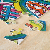 Puzzle Carnaval - Art géométrique moderne peint à la main (Côté)