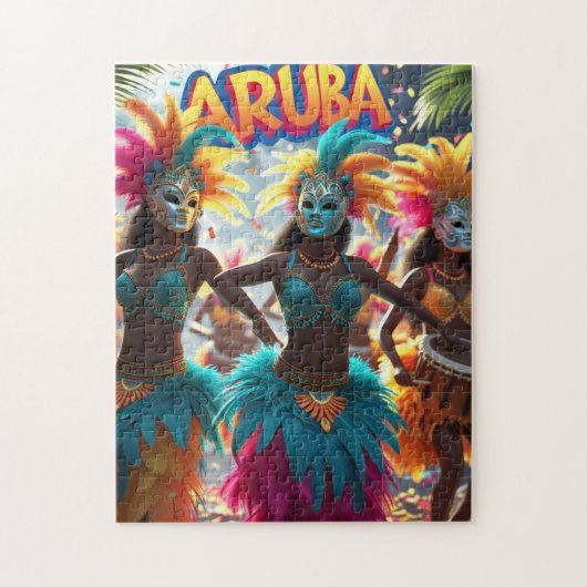 Puzzle carnaval de la fête du soleil d'Aruba (Vertical)
