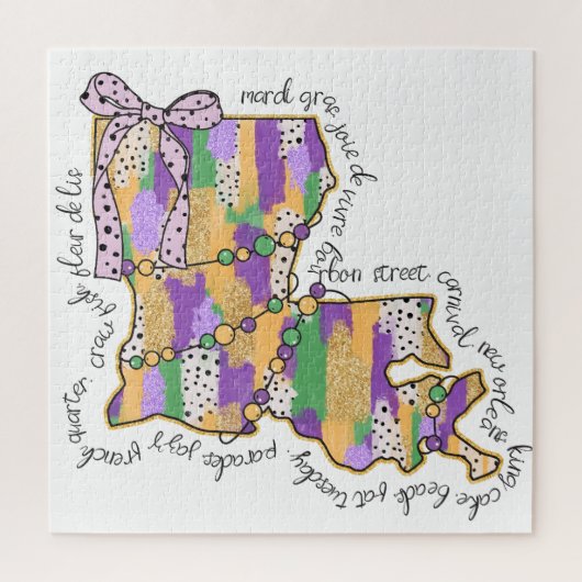 Puzzle Carnaval de Louisiane Mardi Gras Bourbon Street (Vertical)