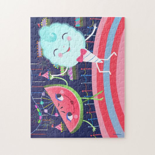 Puzzle Carnaval de pastèque et de bonbons de coton (Vertical)