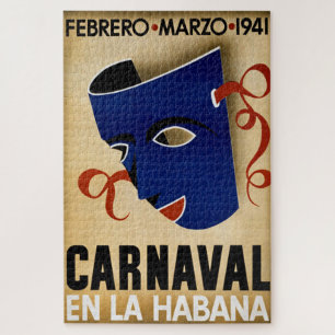 Puzzle Carnaval Havana Vintage Cuba Annonce de voyage